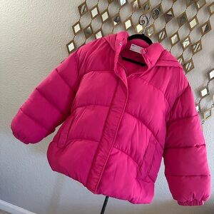 NWOT ASOS Pink Puffer Jacket with Quilted Design